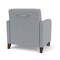 Lesro Siena Lounge Reception Wide Guest Chair with Front Casters, Walnut Wood Back Legs, RS Fog Upholstery SN1201 - alternate 3